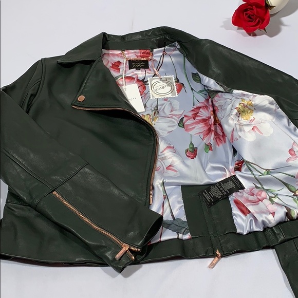 🆕 Ted Baker London Lizia Biker Jacket Exclusive - Picture 7 of 8